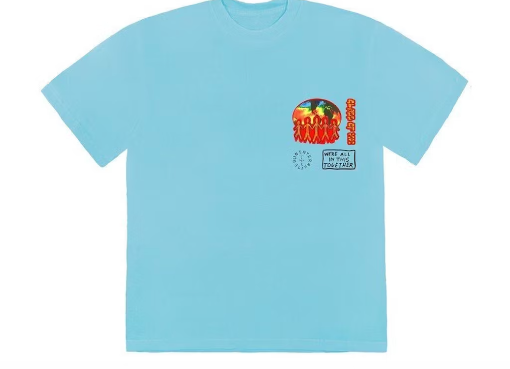 TRAVIS SCOTT CACTUS JACK C/O 2020 T-SHIRT LIGHT BLUE