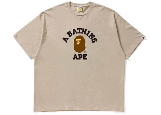 Bape College Tee Beige