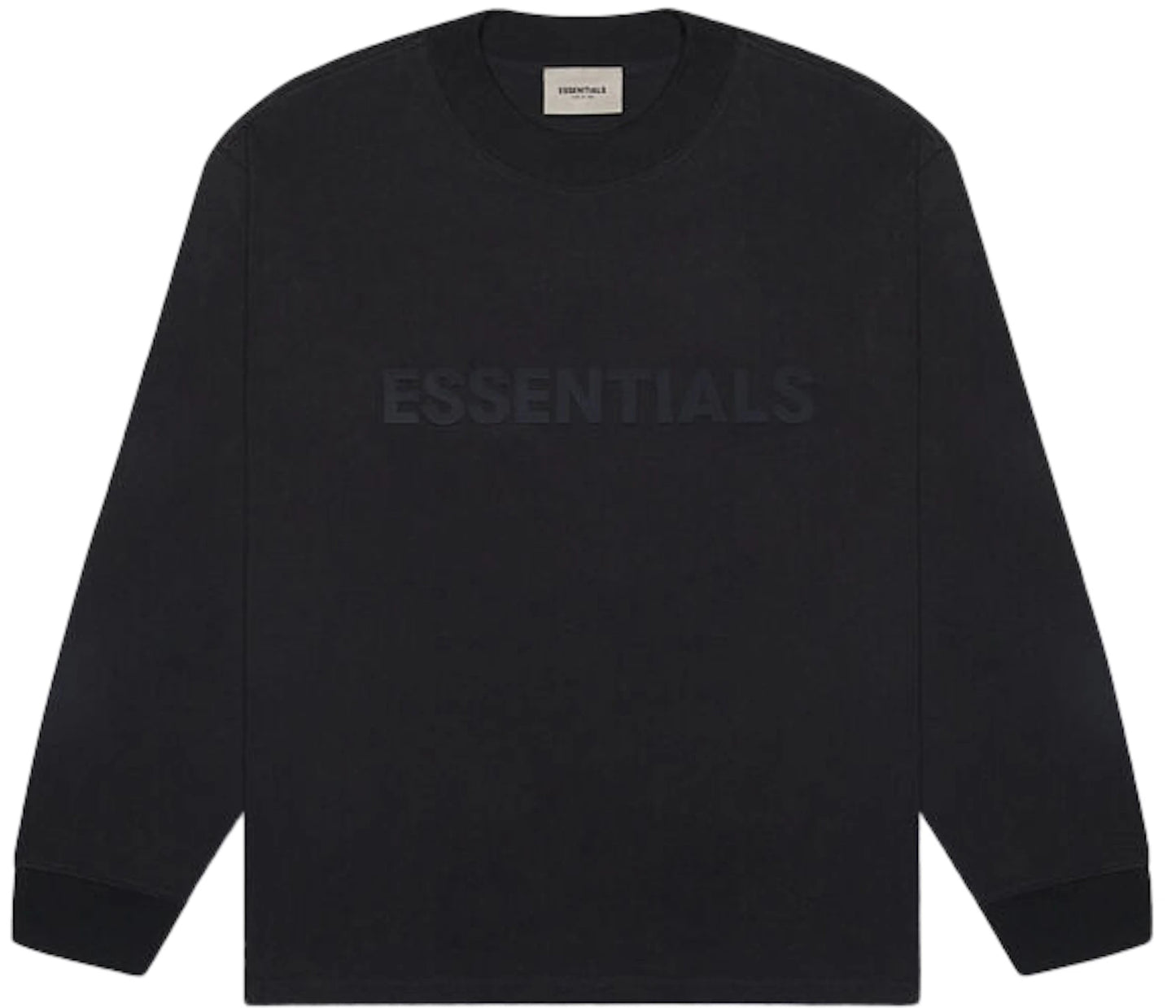 Fear of God Essentials Boxy Long Sleeve T-Shirt Applique Logo Dark Slate/Stretch Limo/Black