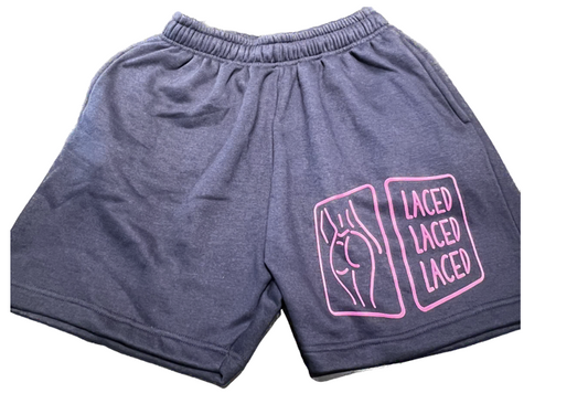 LACED 2022 WE LOVE BOOTY SHORTS NAVY/HOT PINK