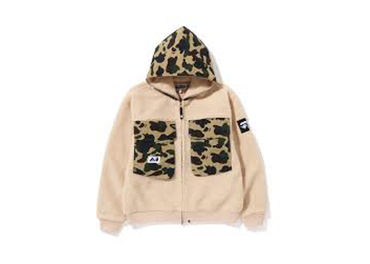 BAPE Big Pocket Relaxed Fit BOA Jacket Beige