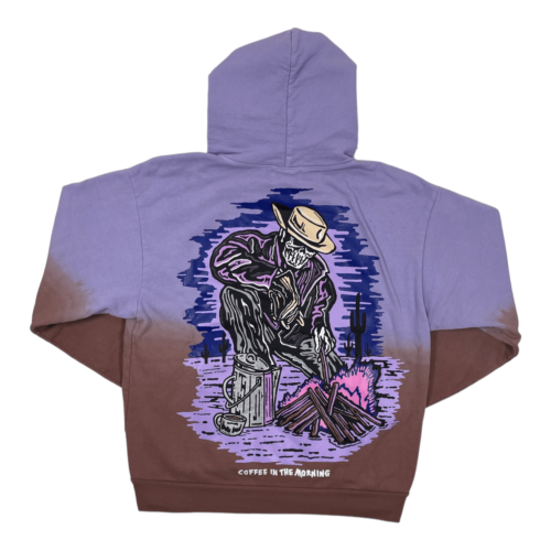 Warren Lotas Coffee In The Morning Hooded Sweatshirt Purple