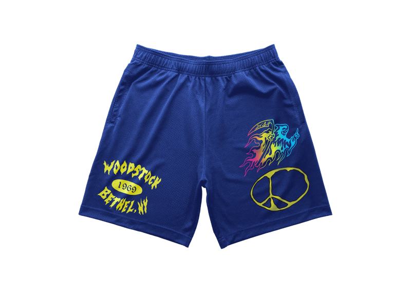 Warren Lotas Woodstock Mesh Shorts Blue