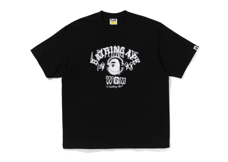 BAPE Layered College Relaxed Tee Black