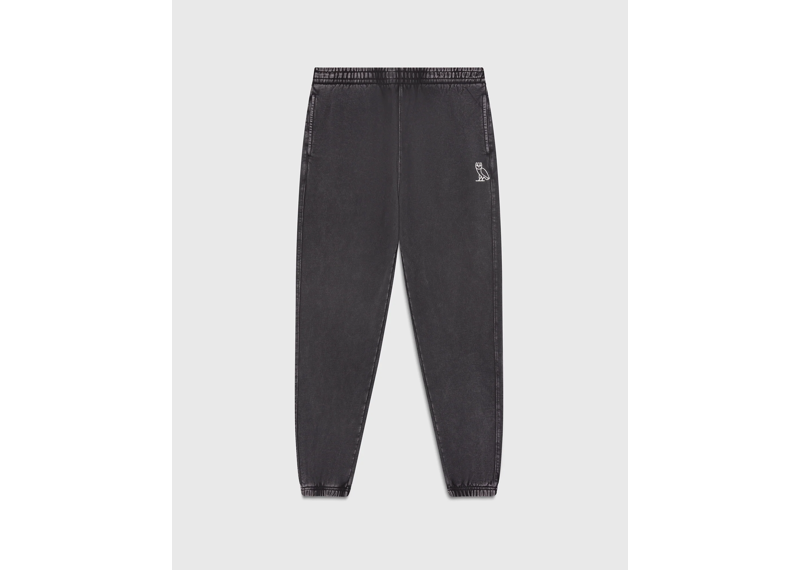 OVO MUSKOKA GARMENT DYED RELAXED FIT SWEATPANT - BLACK