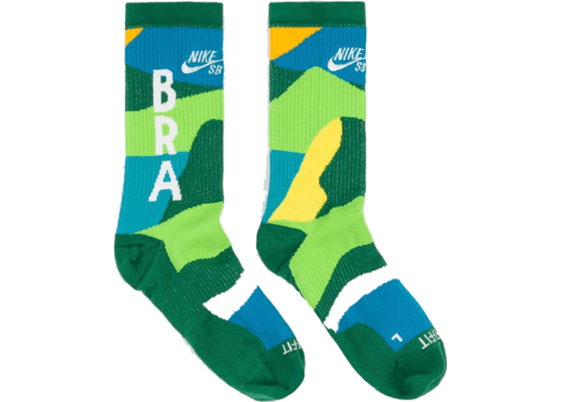 Nike SB x Parra Brazil Federation Kit Socks White/Clover