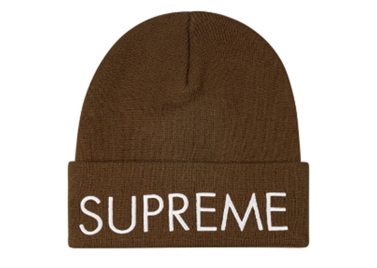 Supreme Capital Beanie Dark Brown