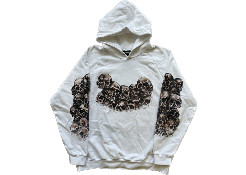 DomRebel Head skull hoodie white