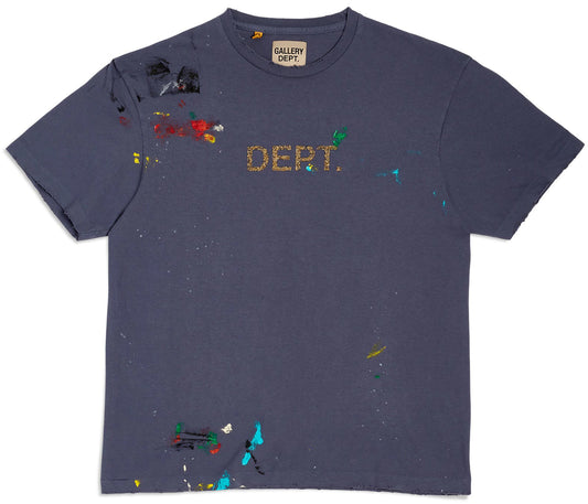 Gallery Dept. Dept Logo Hand Painted T-Shirt Navy