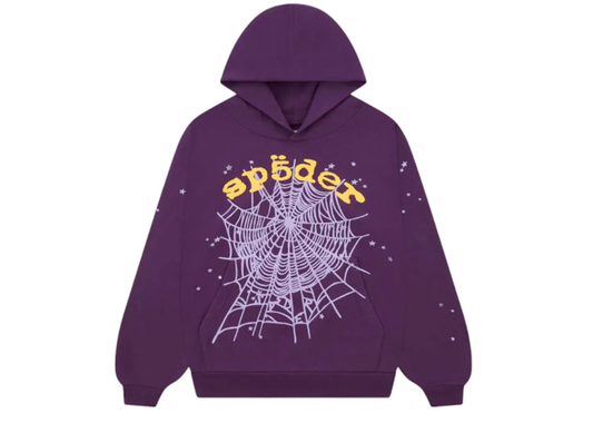 Sp5der Star OG Web Hoodie V2 Purple