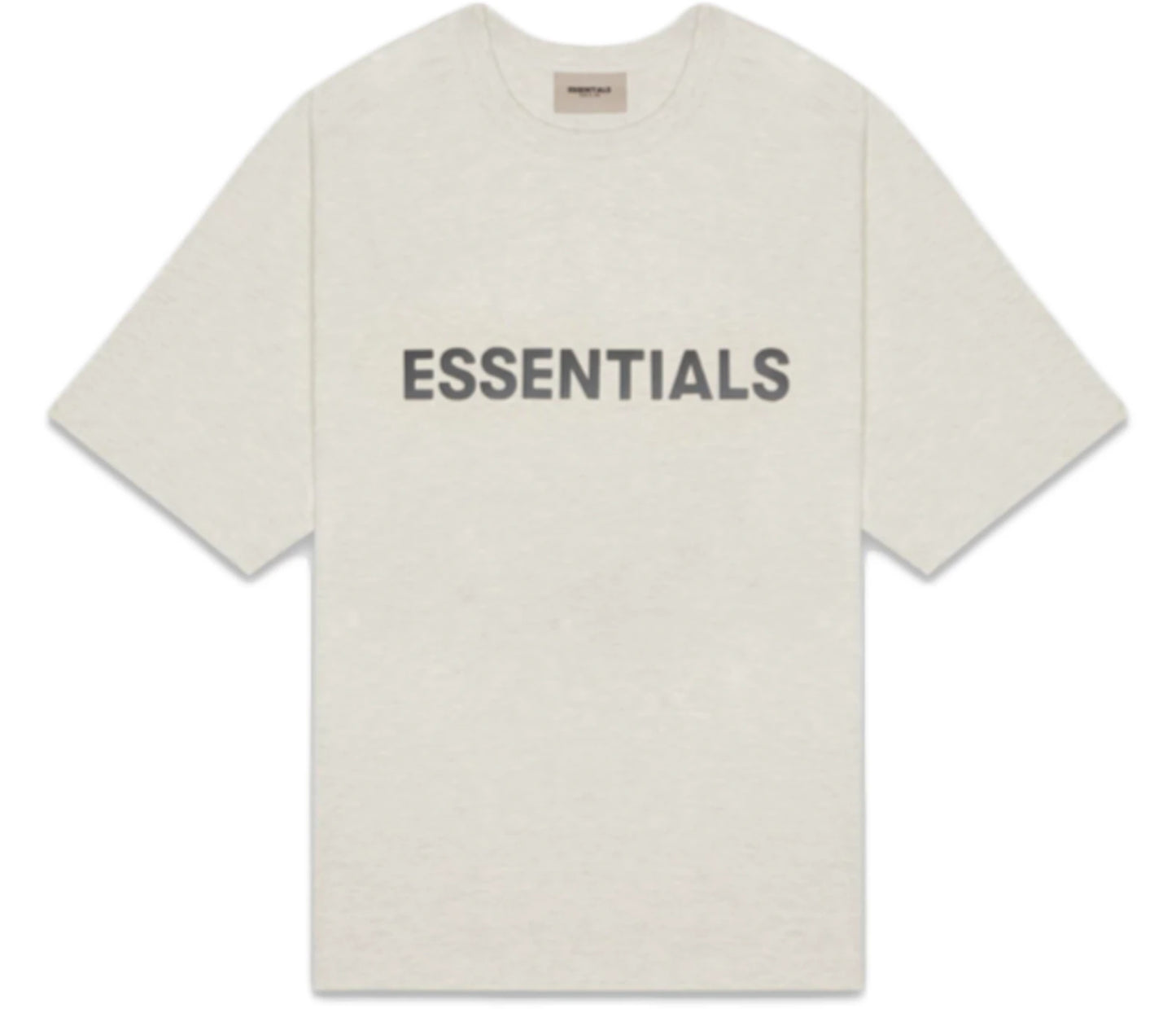 Fear of God Essentials Boxy T-Shirt Applique Logo Oatmeal/Oatmeal Heather/Light Heather Oatmeal