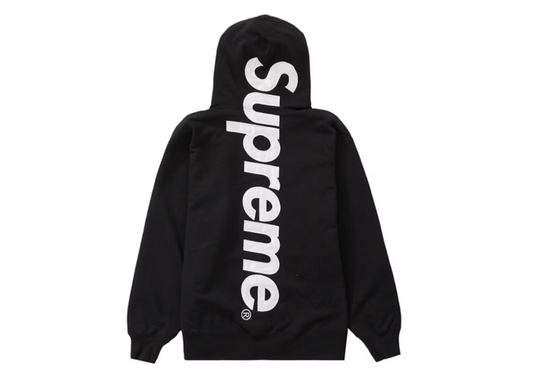 Supreme Satin Applique Hooded Sweatshirt (FW24) Black