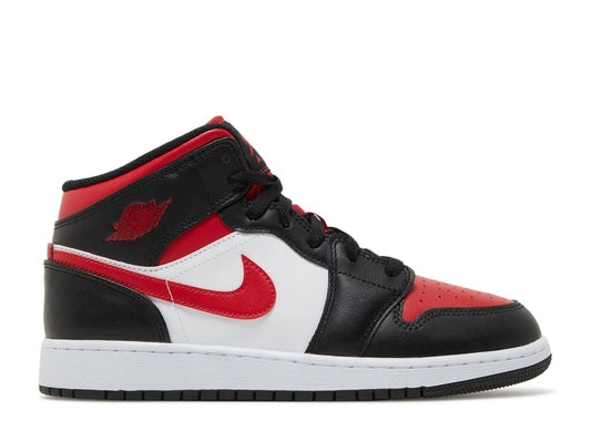 Air Jordan 1 Mid GS Black Fire Red