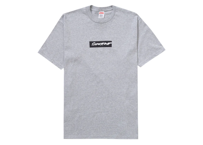 Supreme Futura Box Logo Tee Heather Grey