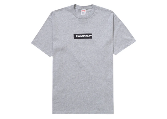 Supreme Futura Box Logo Tee Heather Grey