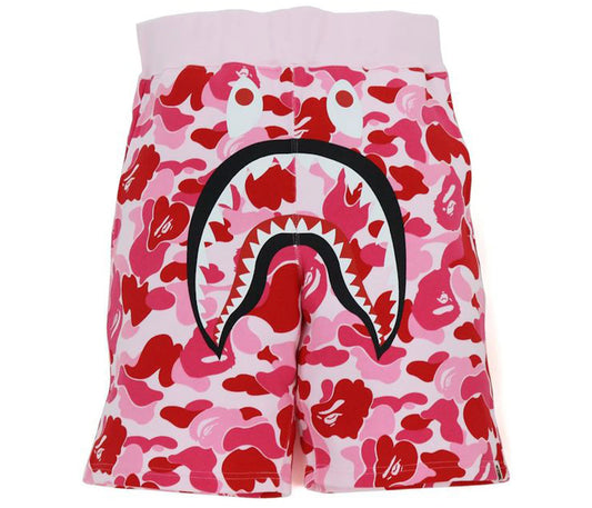 BAPE Big ABC Camo Shark Sweat Shorts Pink