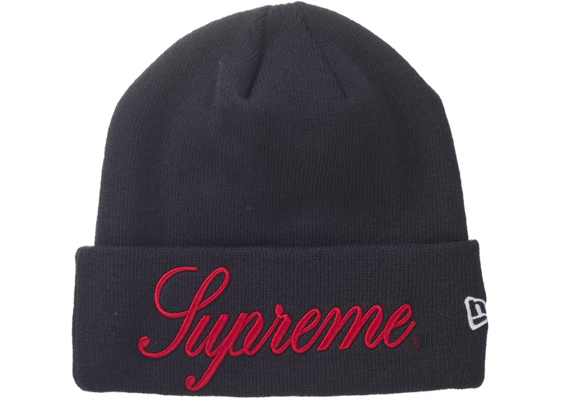 Supreme New Era Script Beanie  Navy