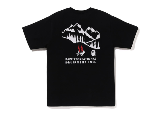 Bape A Camping Ape One Point Tee Black