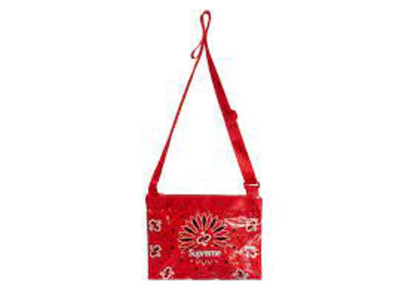 Supreme Bandana Tarp Side Bag Red