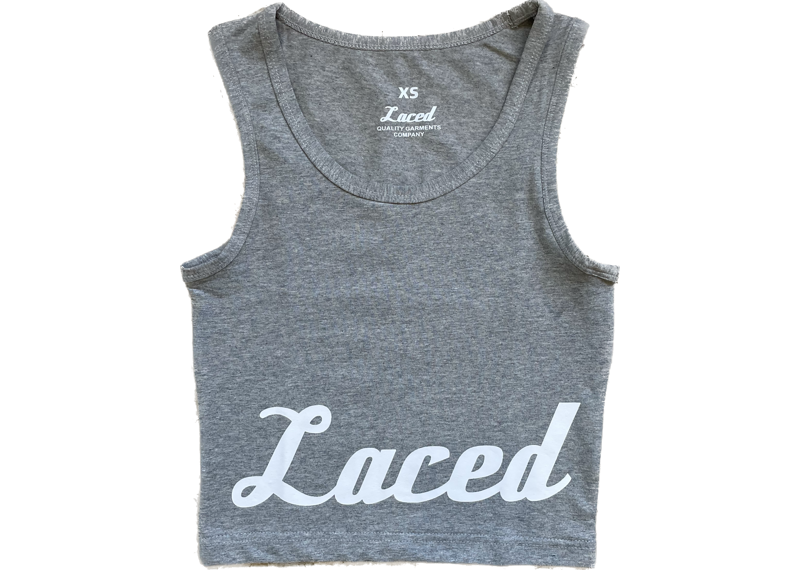 Script 06 crop top heather grey