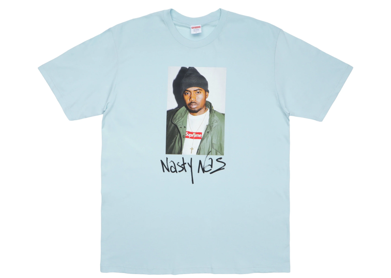 Supreme nas tee pale blue