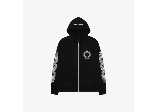 Chrome Hearts F*ck You Horseshoe Zip Up Hoodie Black