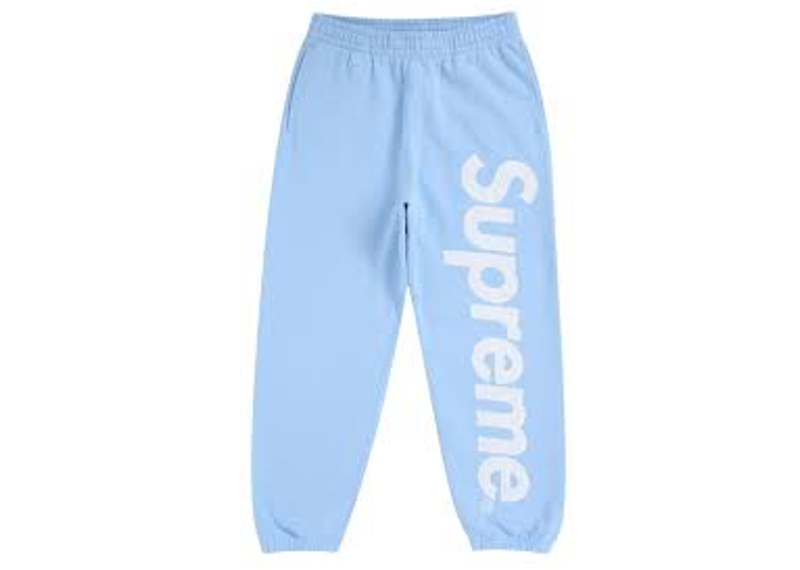 Supreme Satin Applique Sweatpant (FW24) Light Blue