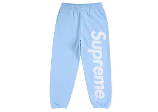 Supreme Satin Applique Sweatpant (FW24) Light Blue