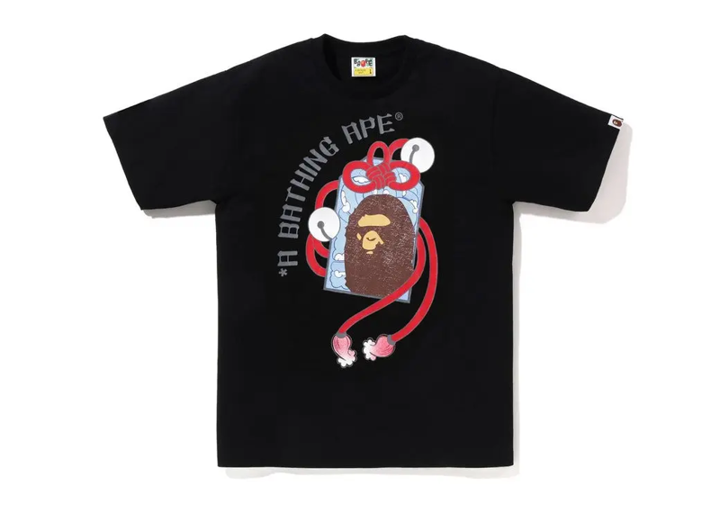 BAPE Japanese Traditional Charm Tee Black