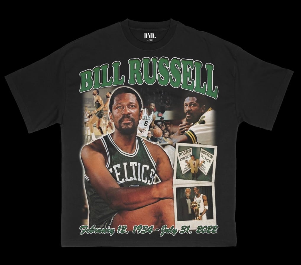 Do Not Disturb. Vintage Tee Bill Russell White