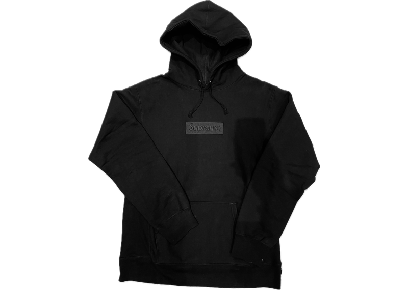 Supreme Tonal Box Logo Hooded Sweatshirt  Black