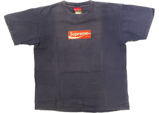 Supreme Vintage Coke Box Logo Tee Navy