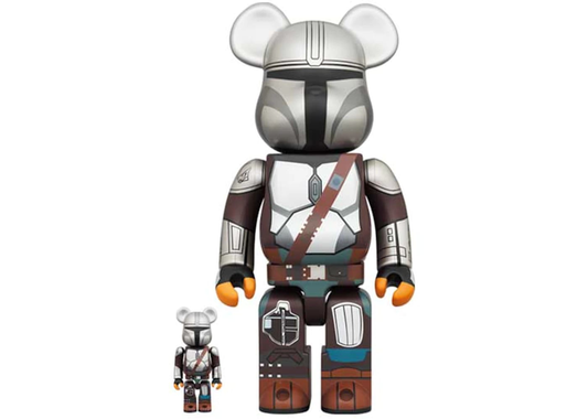 Bearbrick x Star Wars The Mandalorian Beskar Armor 100%