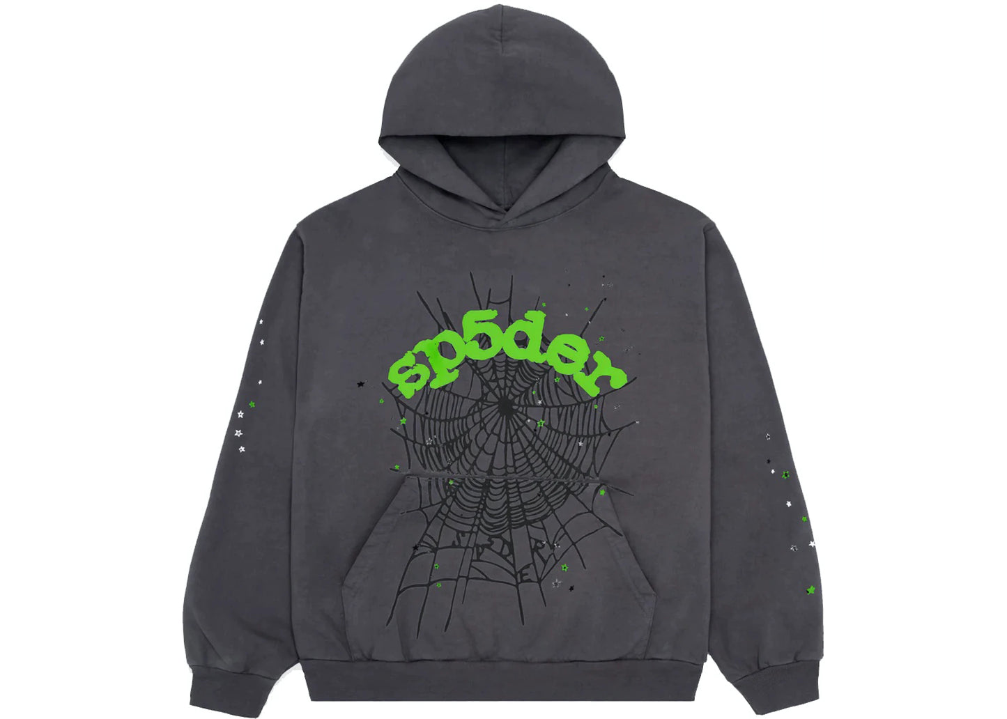 Sp5der Wait Web Hoodie Slate Grey