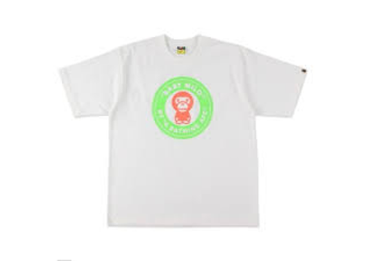 Bape Neon Milo Busy Works Relaxed Tee White