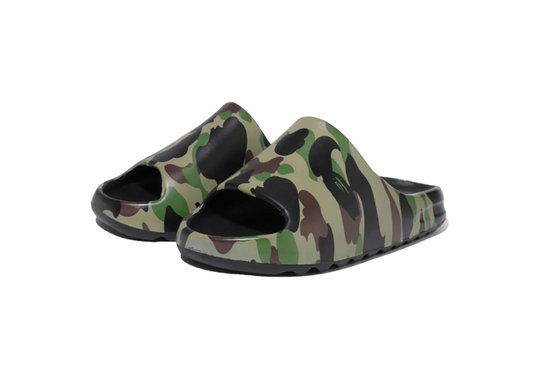 BAPE 1st Camo Slide Sandals Green