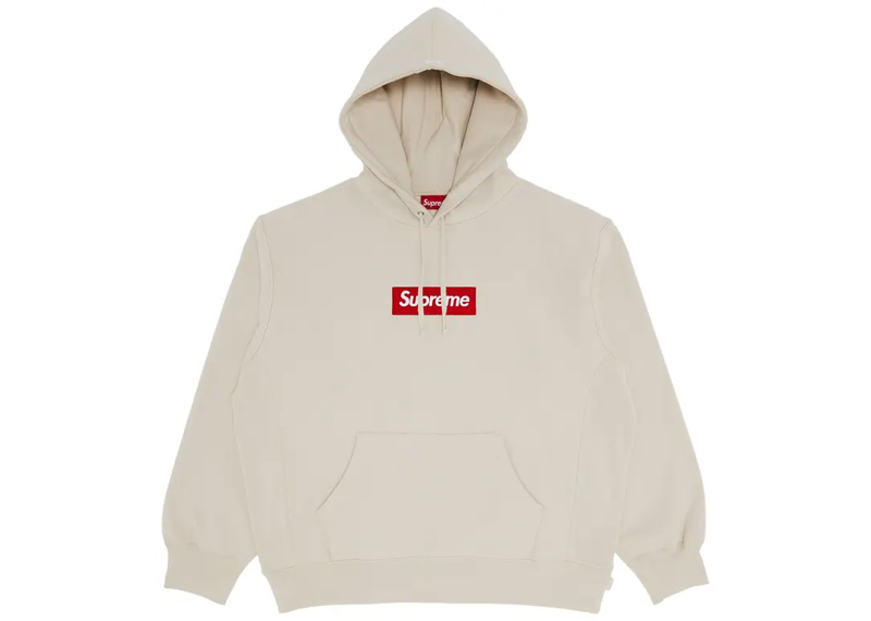 Supreme Box Logo Hooded Sweatshirt Stone