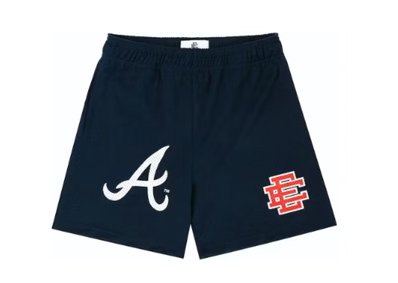 Eric Emanuel Atlanta Braves Mesh Navy Red