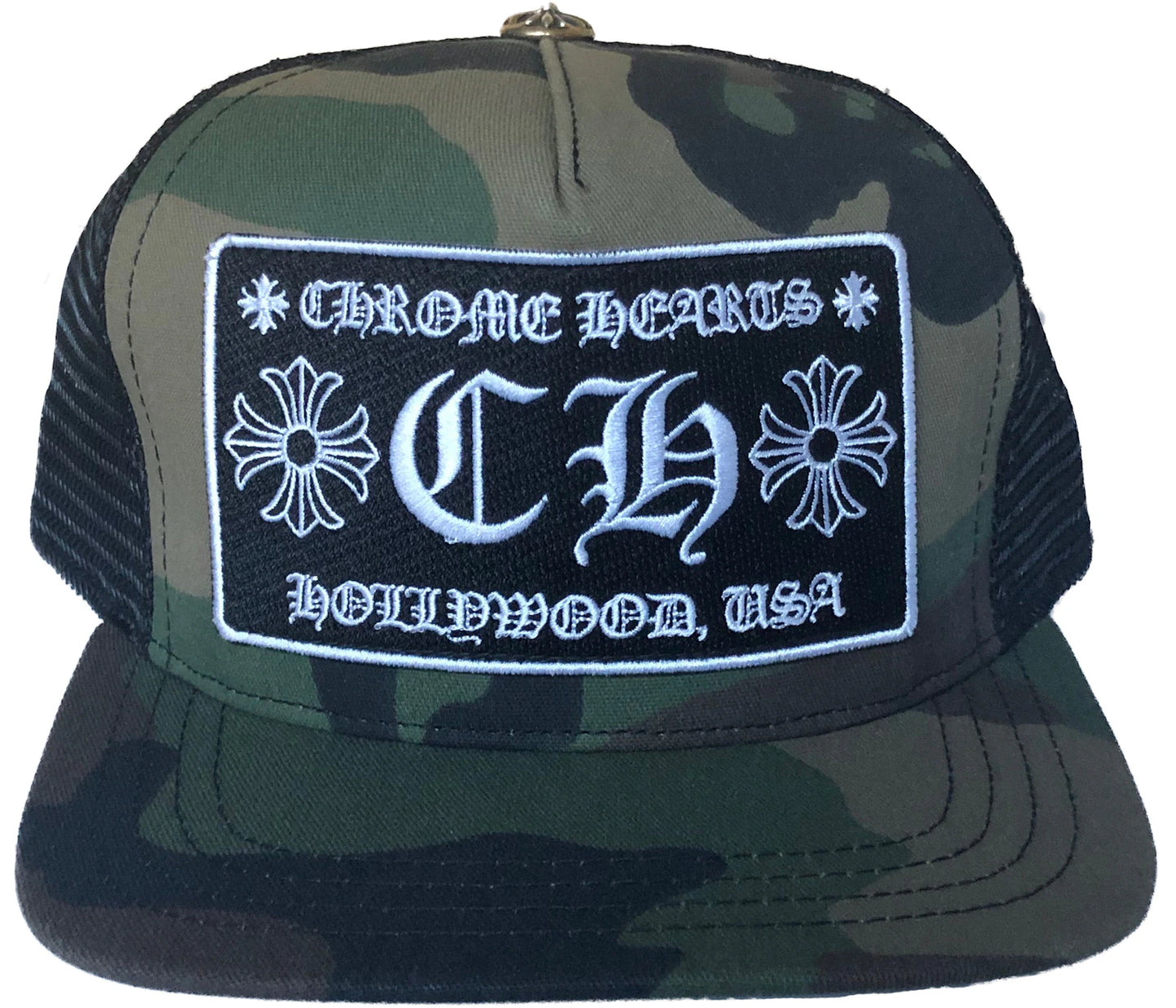 Chrome Hearts CH Hollywood Trucker Hat Camo/Black