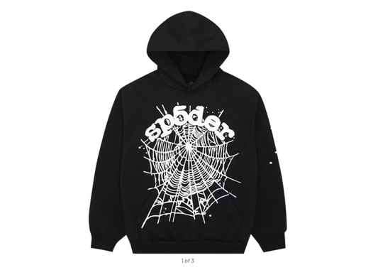 Sp5der OG Web Hoodie Black