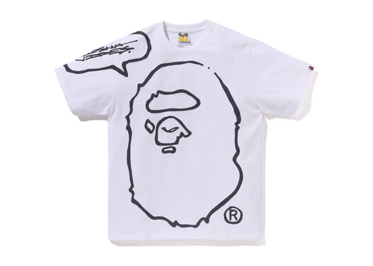 BAPE X Joshua Vides Ape Head Tee White