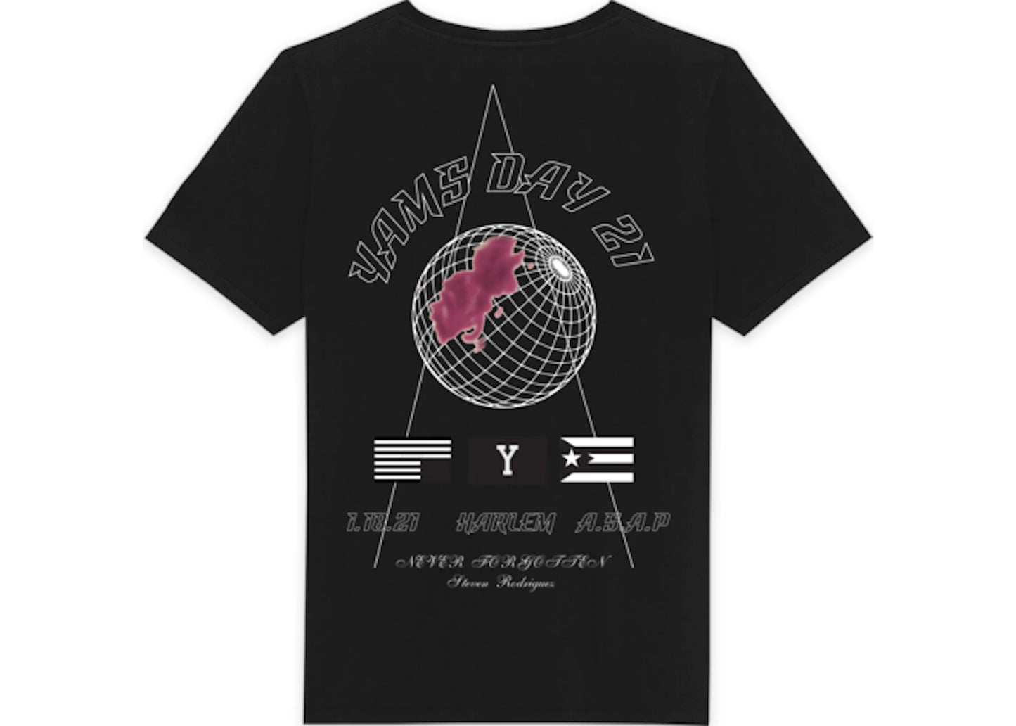 Yams Day Yamborghini Foil Print T-shirt Black