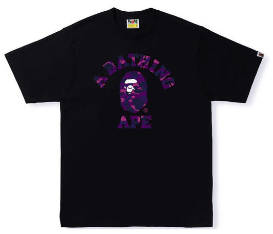 BAPE Color Camo College Tee Black Purple