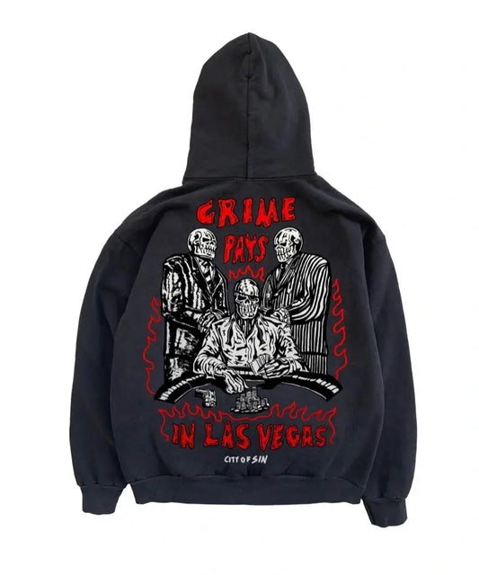 Warren Lotas Crime Pays Alt Stone Washed Hoodie