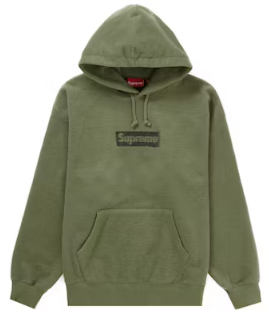 Supreme Inside Out Box Logo Hooded Sweatshirt Light Olive