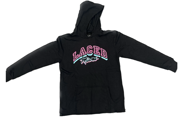 Laced 2023 miami days hoodie black