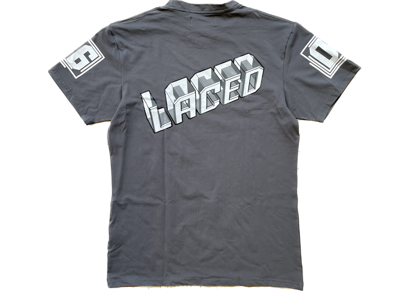 Laced 3D logo tee Dark Grey