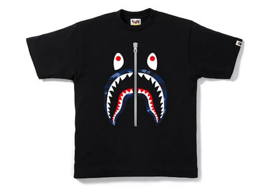 BAPE Color Camo Shark Tee Black Navy