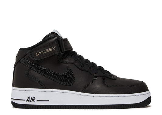 Stussy x Air Force 1 Mid Black Snakeskin