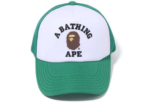 BAPE College Logo Mesh Cap Green